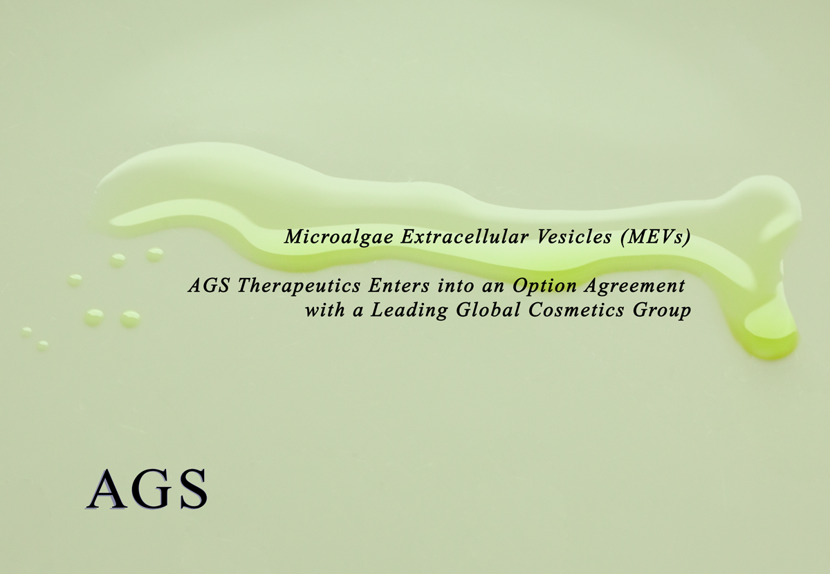 « AGS Therapeutics Enters into an Option Agreement with a Leading Global Cosmetics Group », Paris, FR, December 18, 2025.