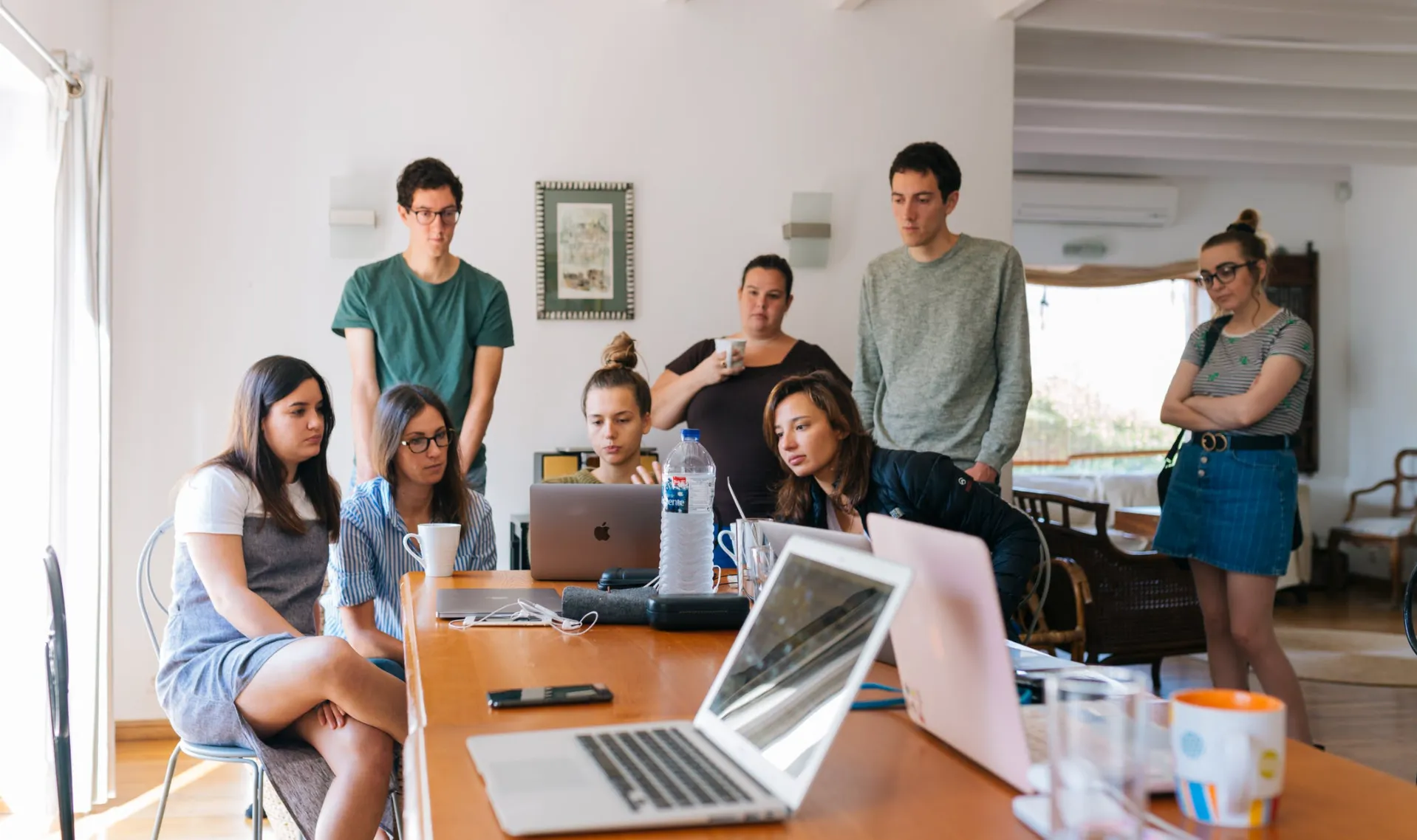 a team collaborating in a meeting
