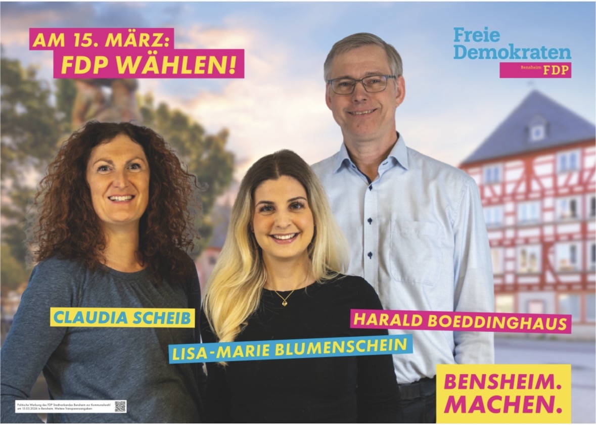 FDP Bensheim Plakat 2021