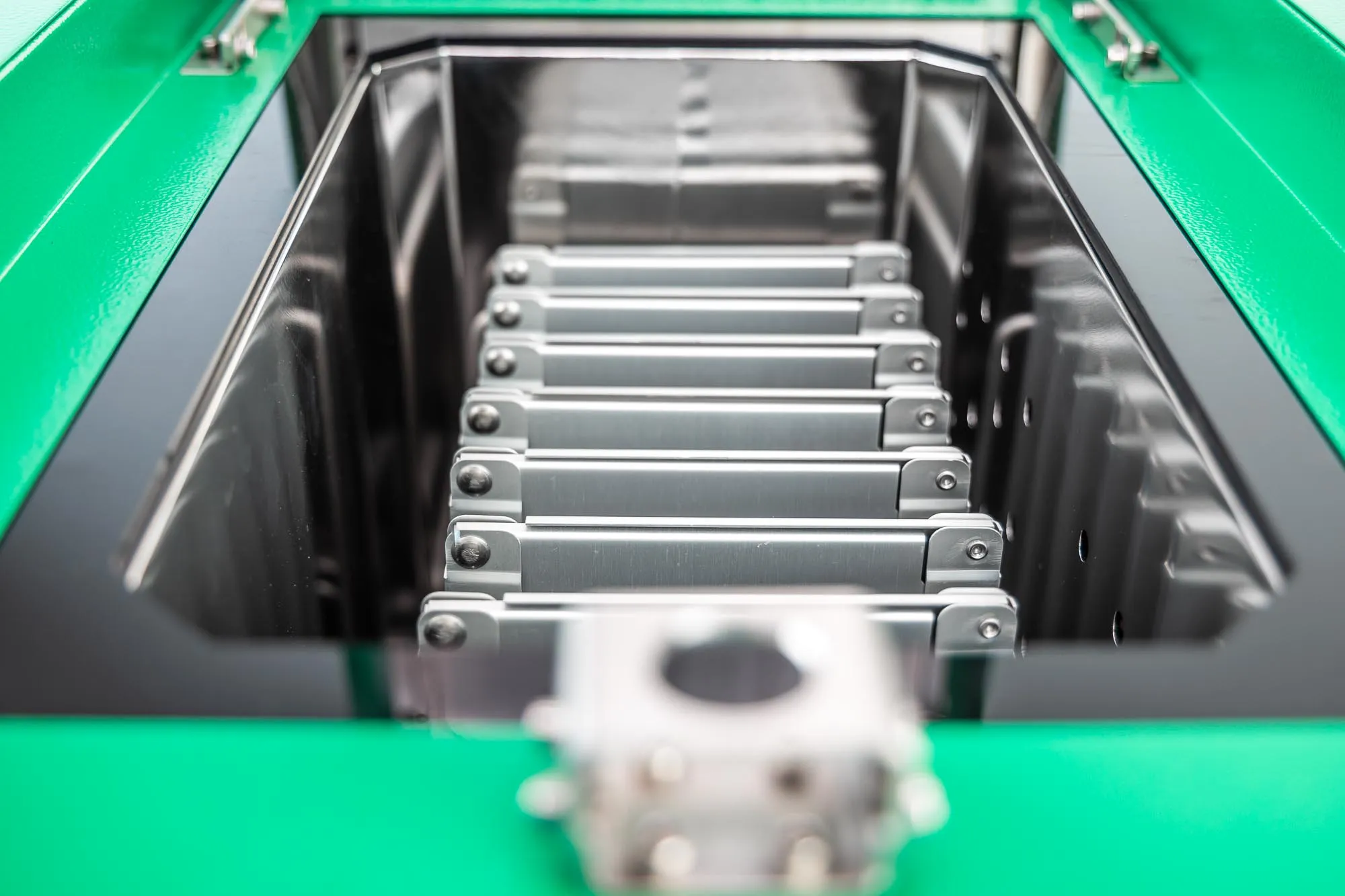 Close up of Consarctic BIOFREEZER for cryogenic freezing of cells. 