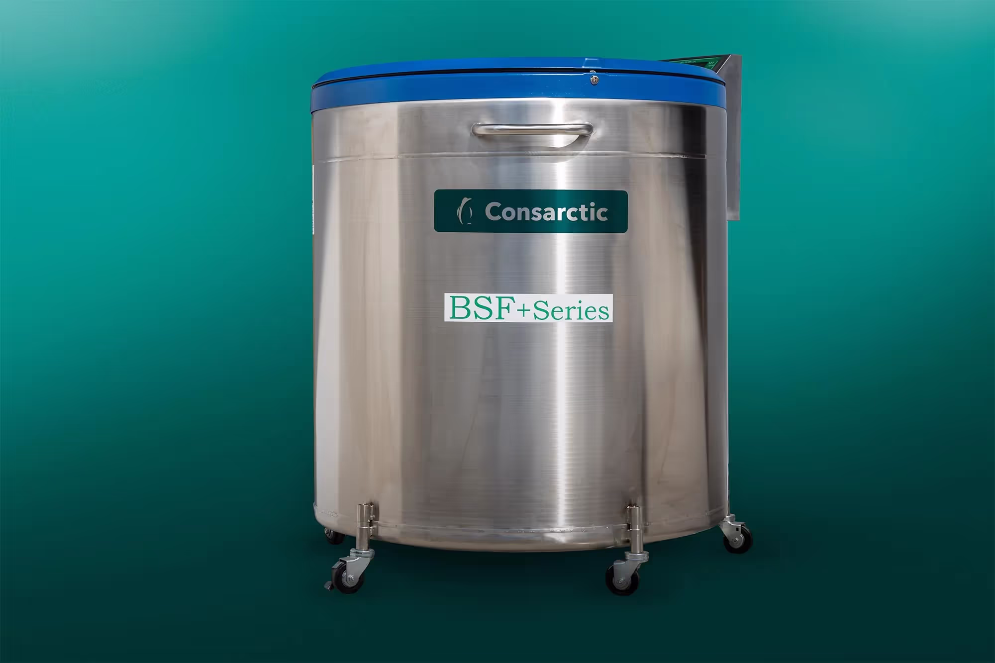 Photo of BSF640+ Cryotank for storage of cells. 