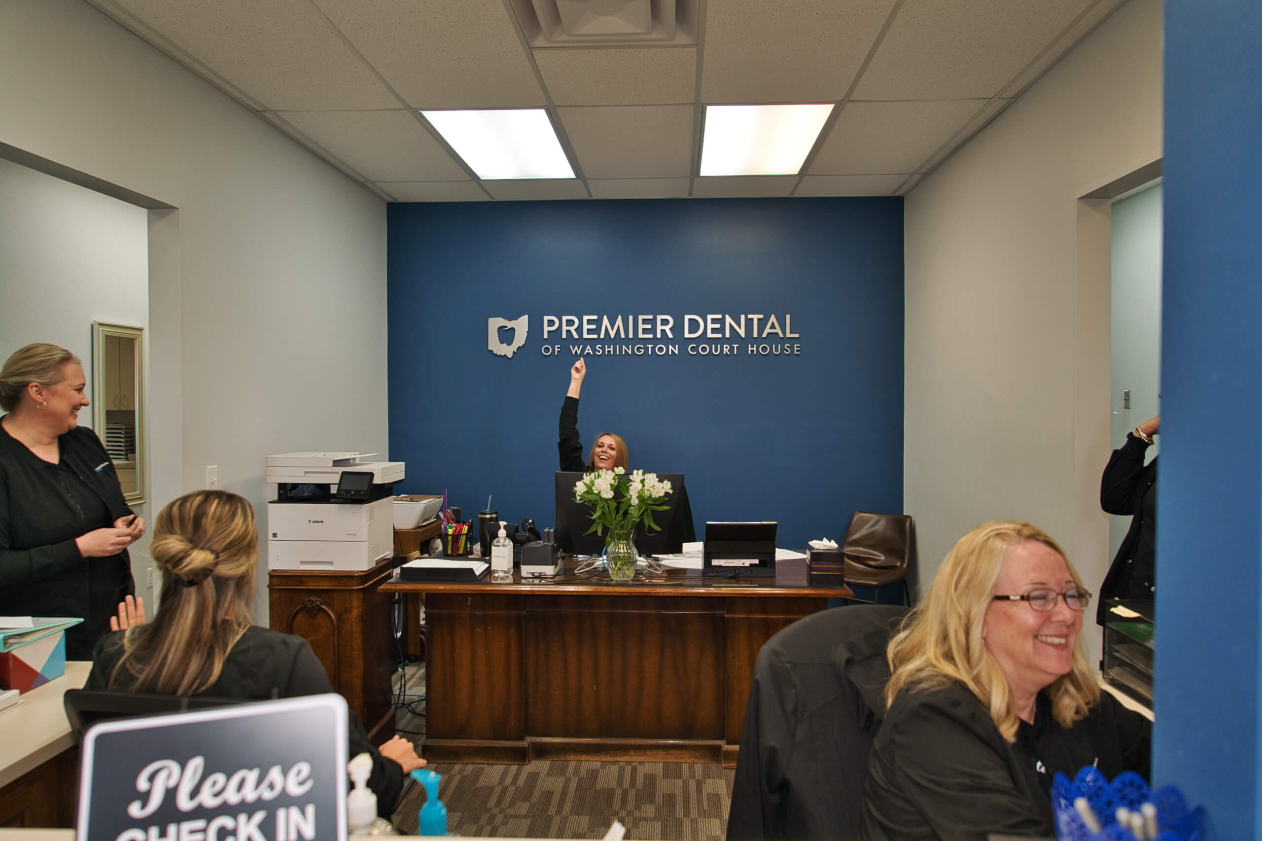 One of our hygienists cleaning promoting dental cleanings