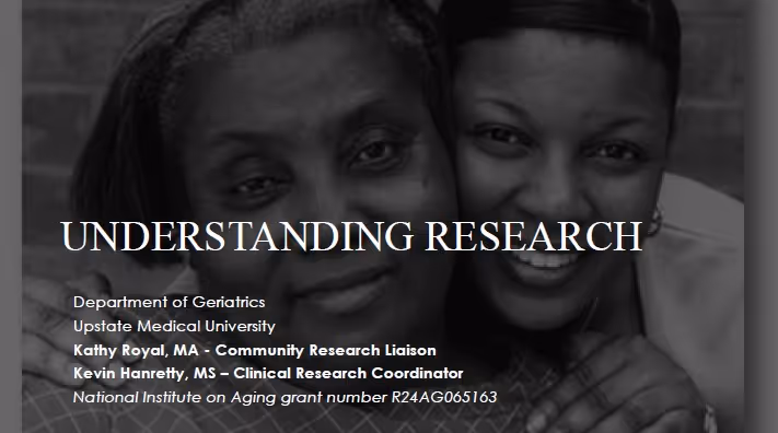 Snapshot of title page of presentation