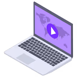 A laptop representing the network-wide vehicle data from a browser.
