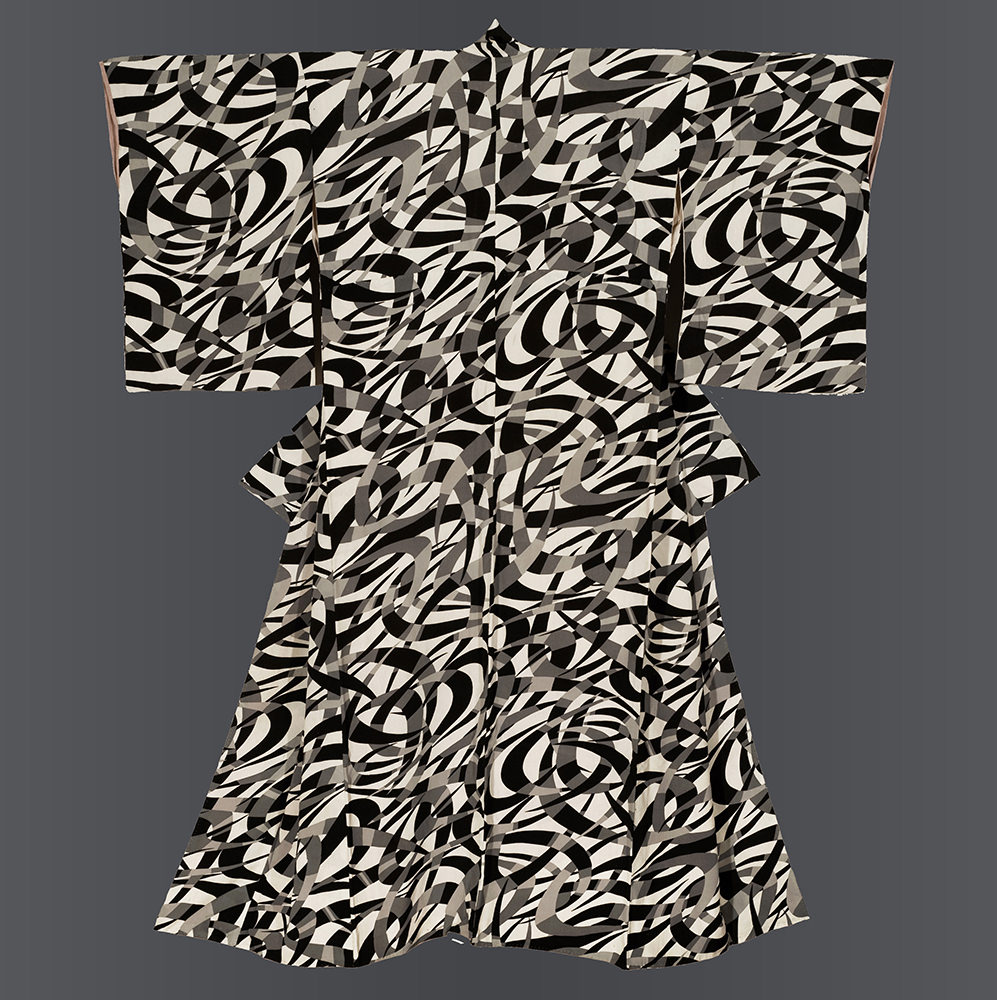 Stenciled Kimono