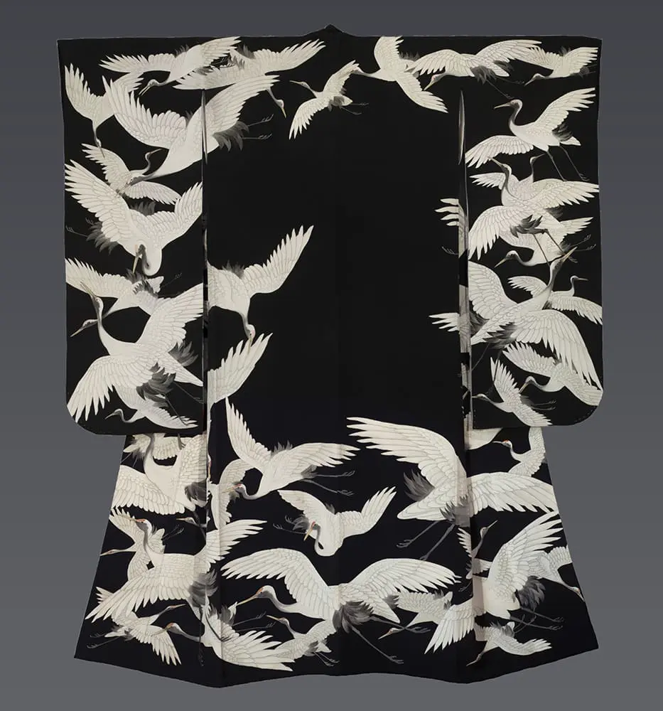 Yuzen-painted furisode