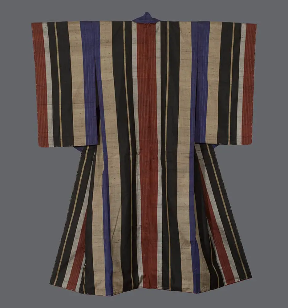 Striped Tsumugi Kimono