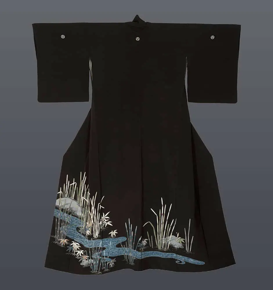 Yuzen-painted Kurotomesode