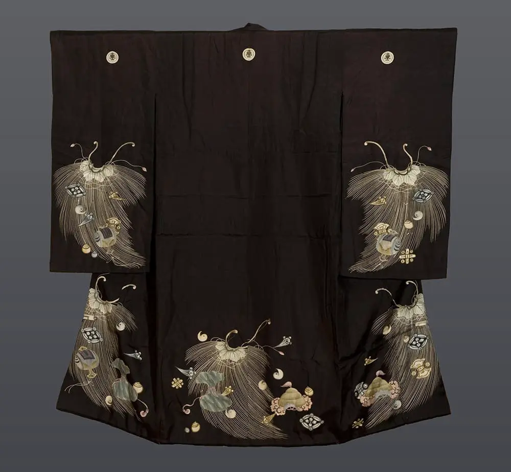 Yuzen-painted youth kimono