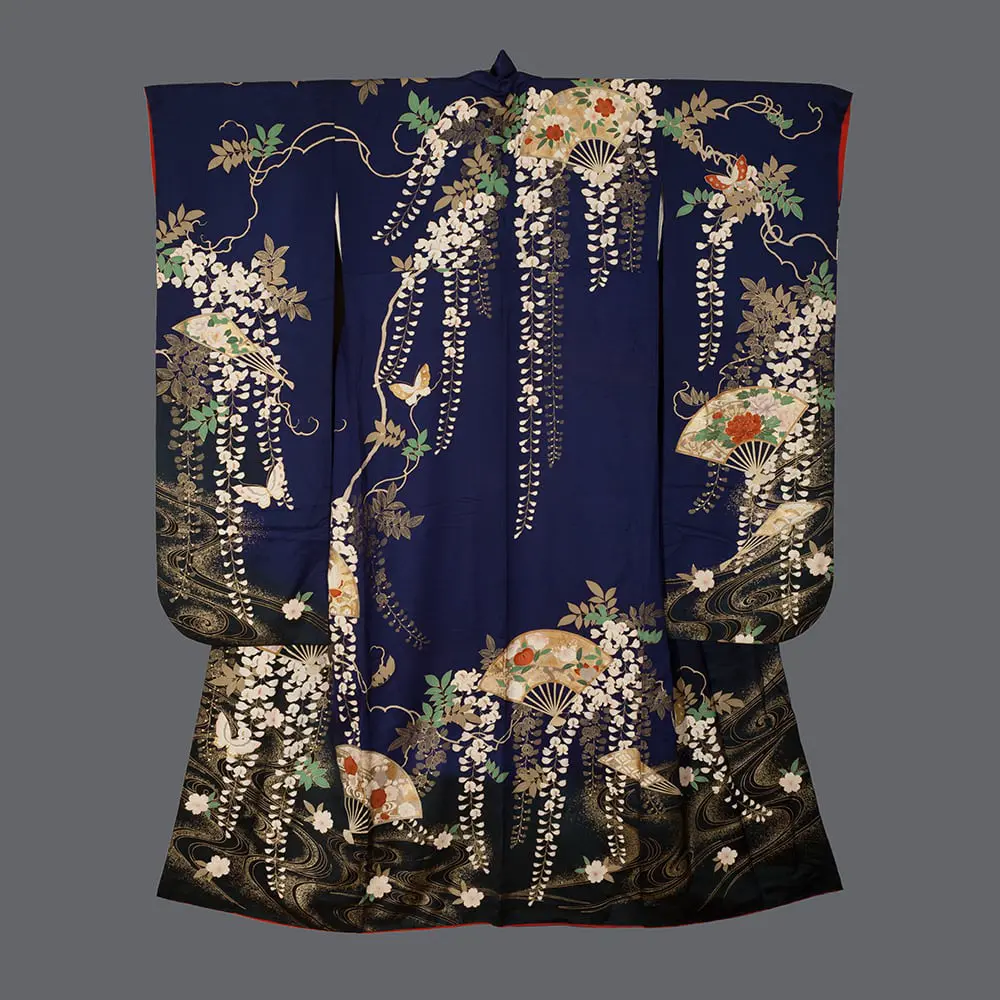 Yuzen-painted furisode