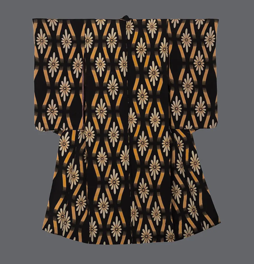 Stenciled kimono