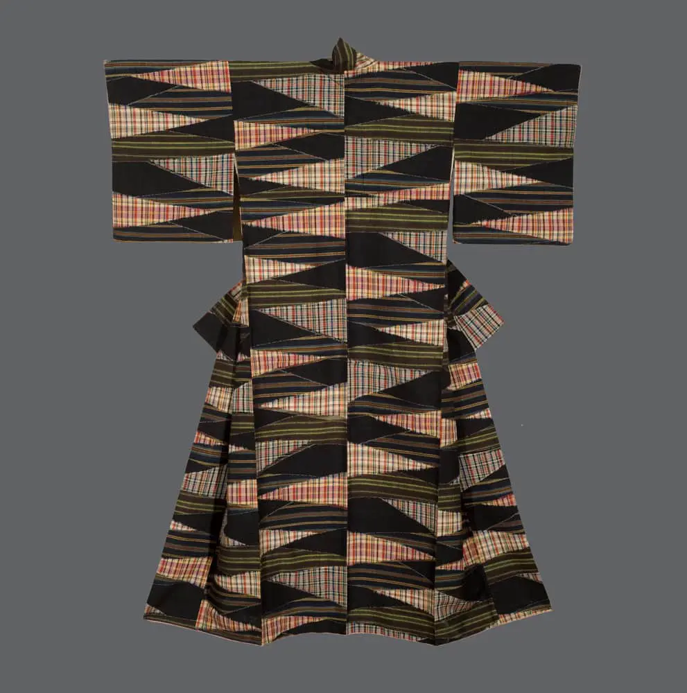 Kasuri tsumugi Kimono