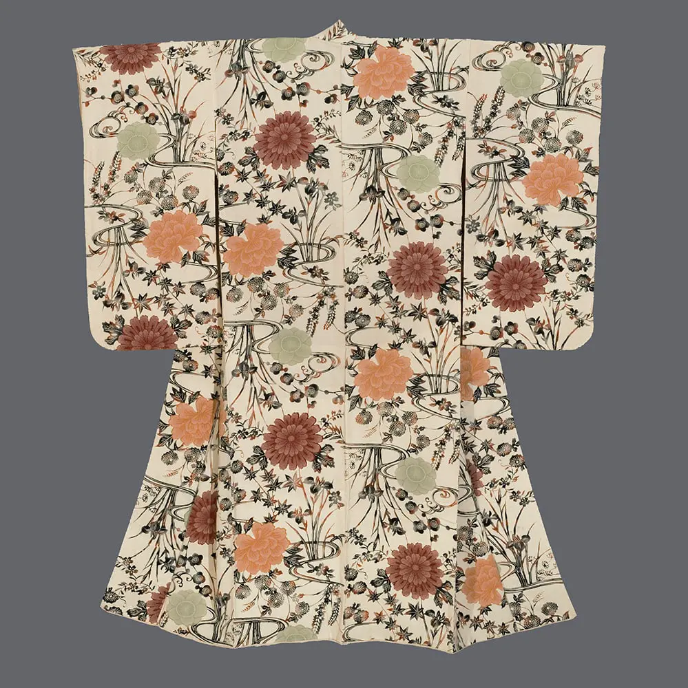 Chirimen silk Kimono