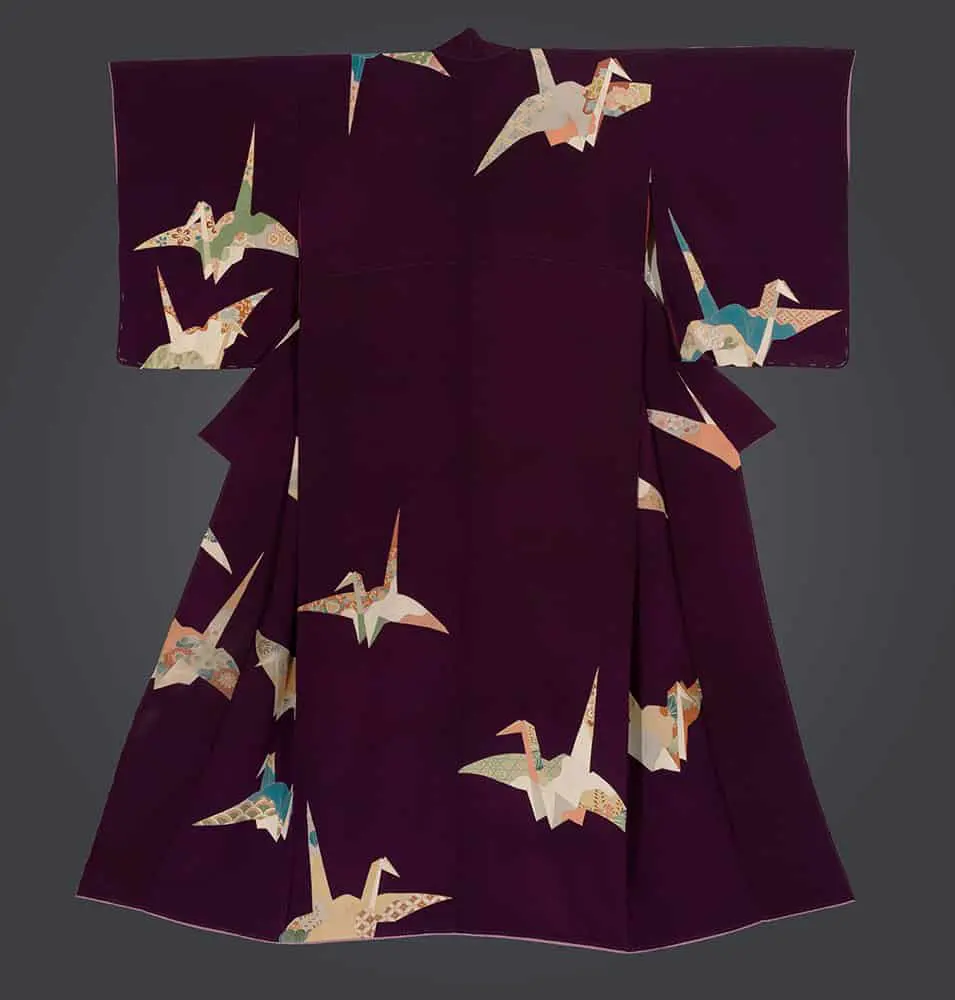 Orizuru-motif Kimono
