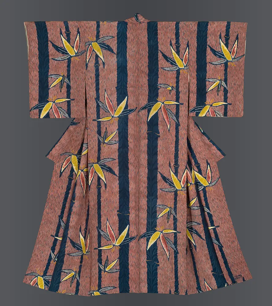 Bamboo-motif Kimono