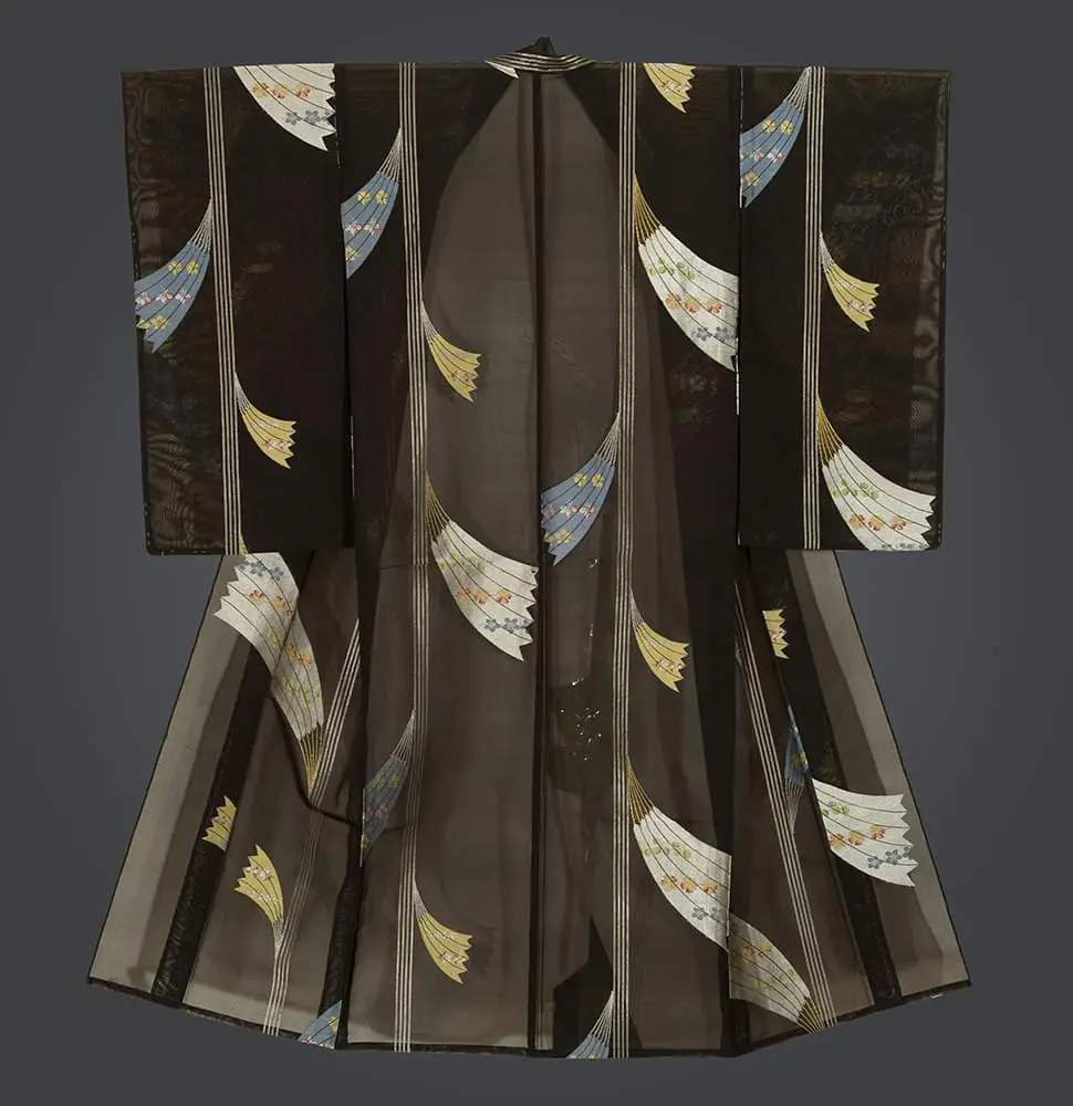 Fan-motif Summer Kimono