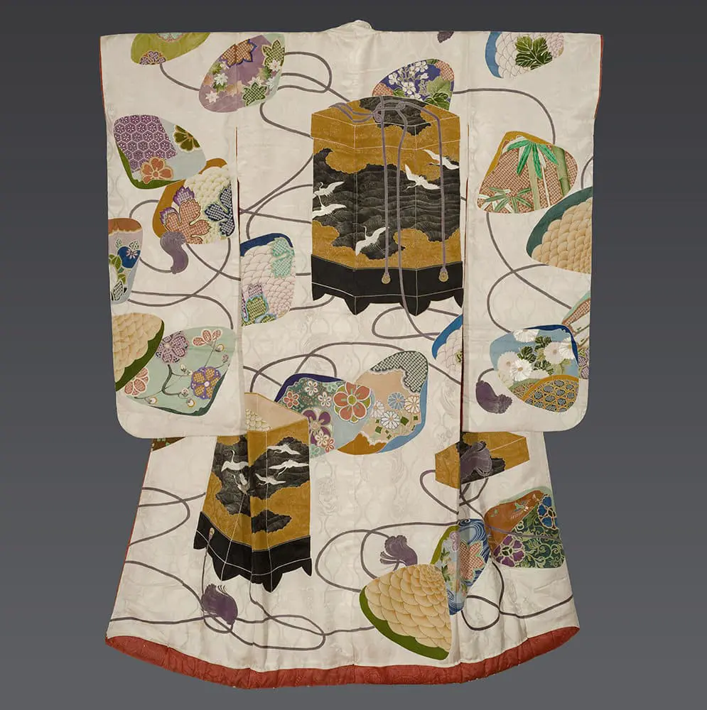 Yuzen-painted uchikake