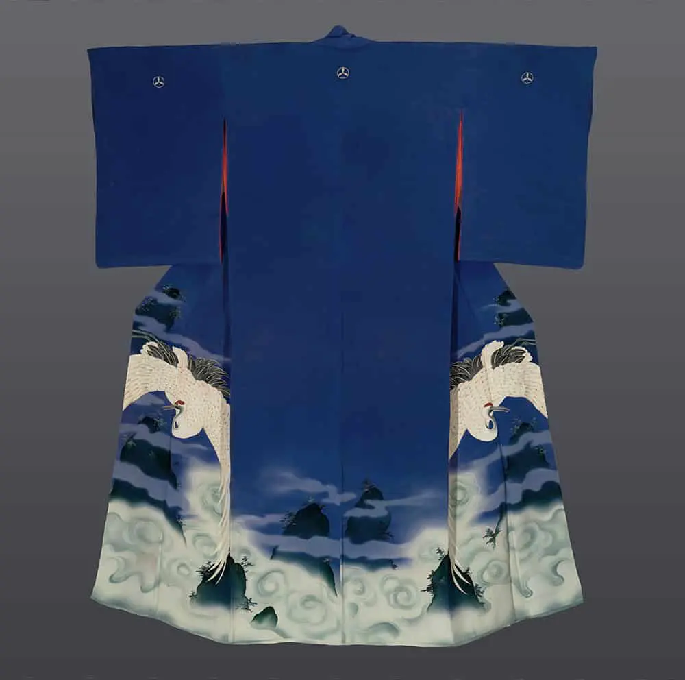 Yuzen-painted  Irotomesode