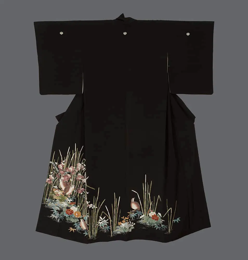 Yuzen-painted Kurotomesode