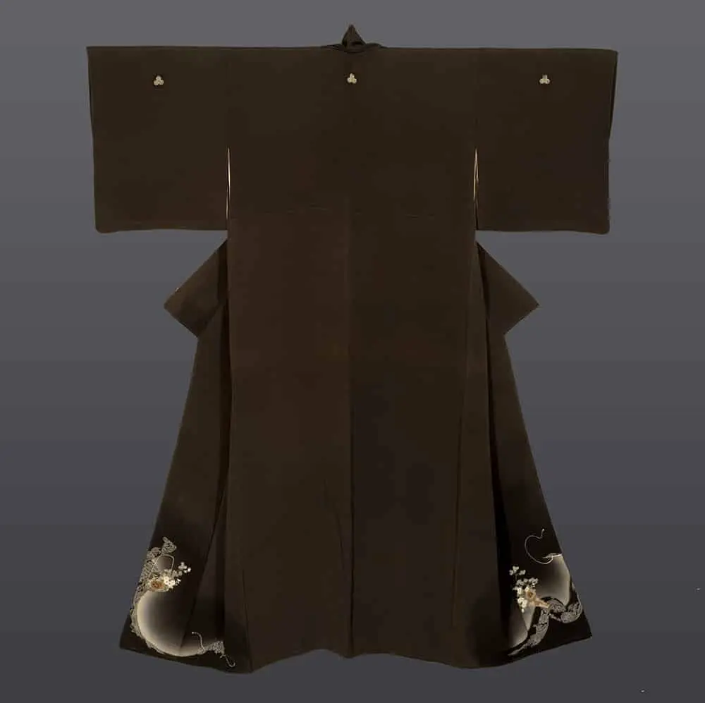 Yuzen-painted Kurotomesode