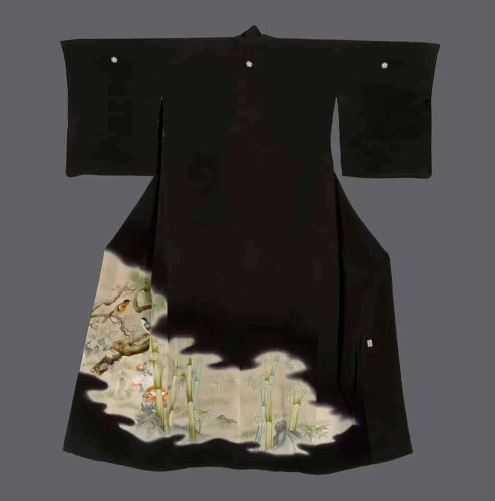 Yuzen-painted Kurotomesode