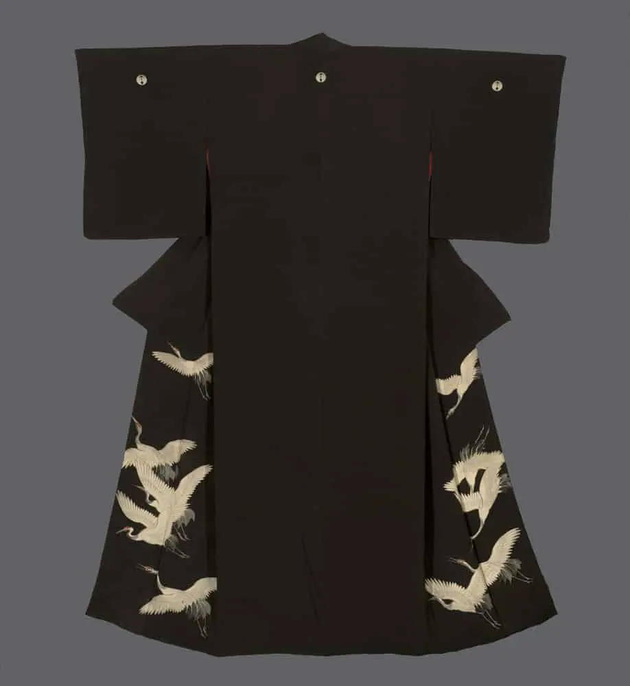 Yuzen-painted Kurotomesode