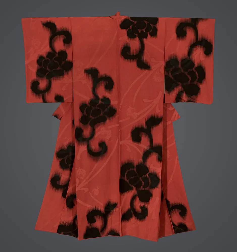 Peony-motif Kimono