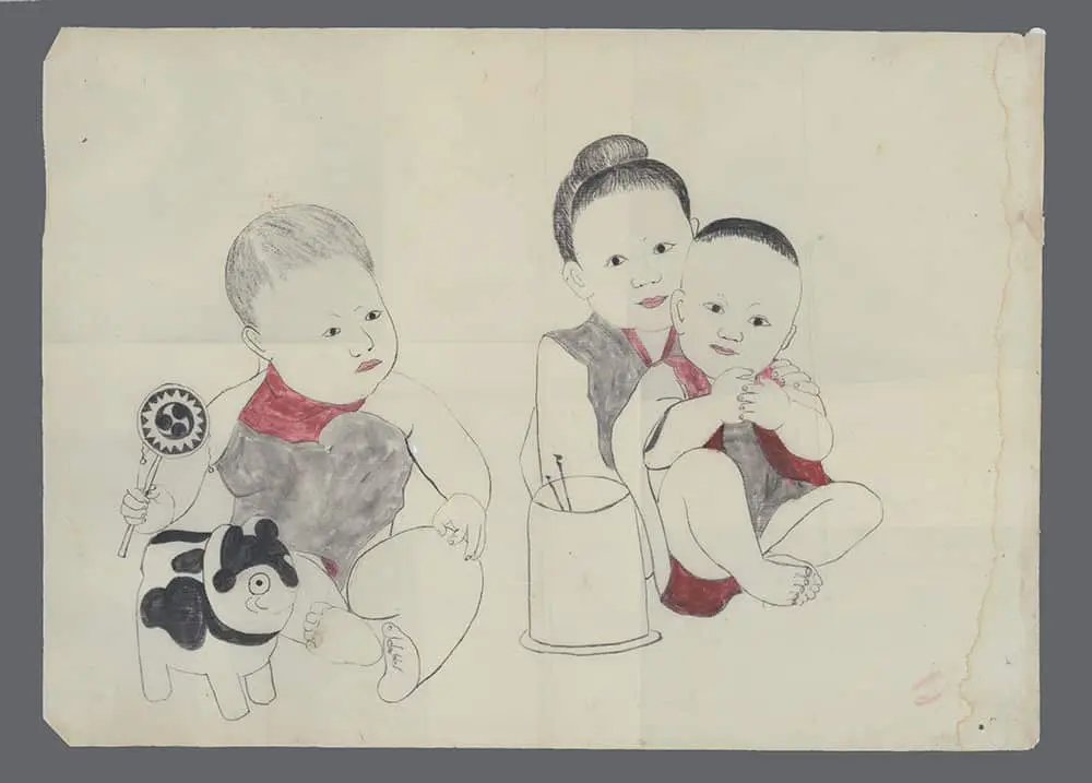 Drawing on paper