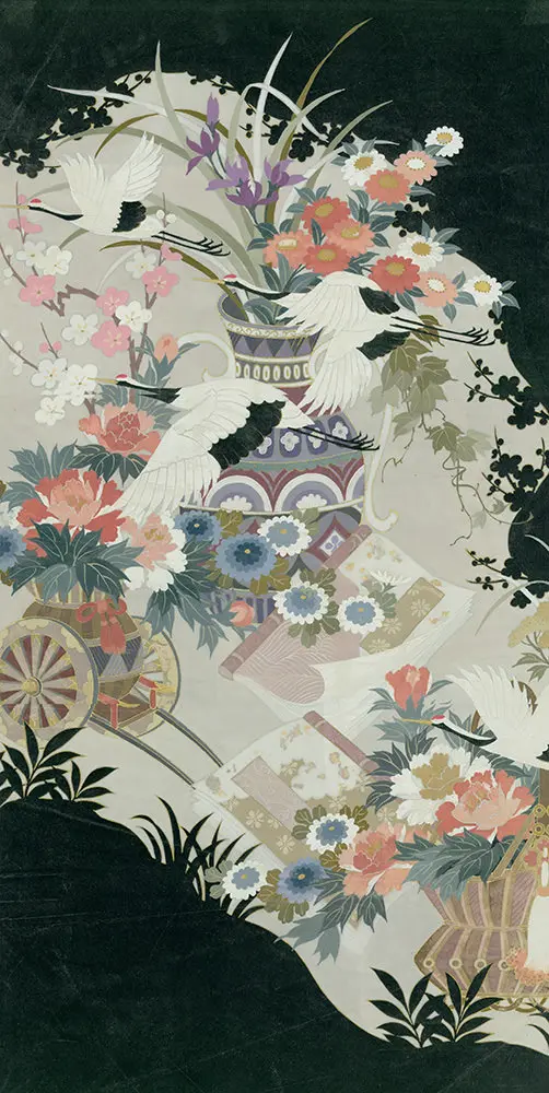 Yuzen Painting on Silk