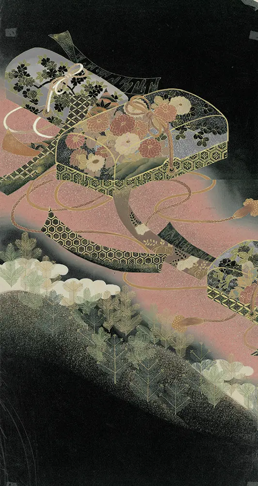Yuzen Painting on Silk