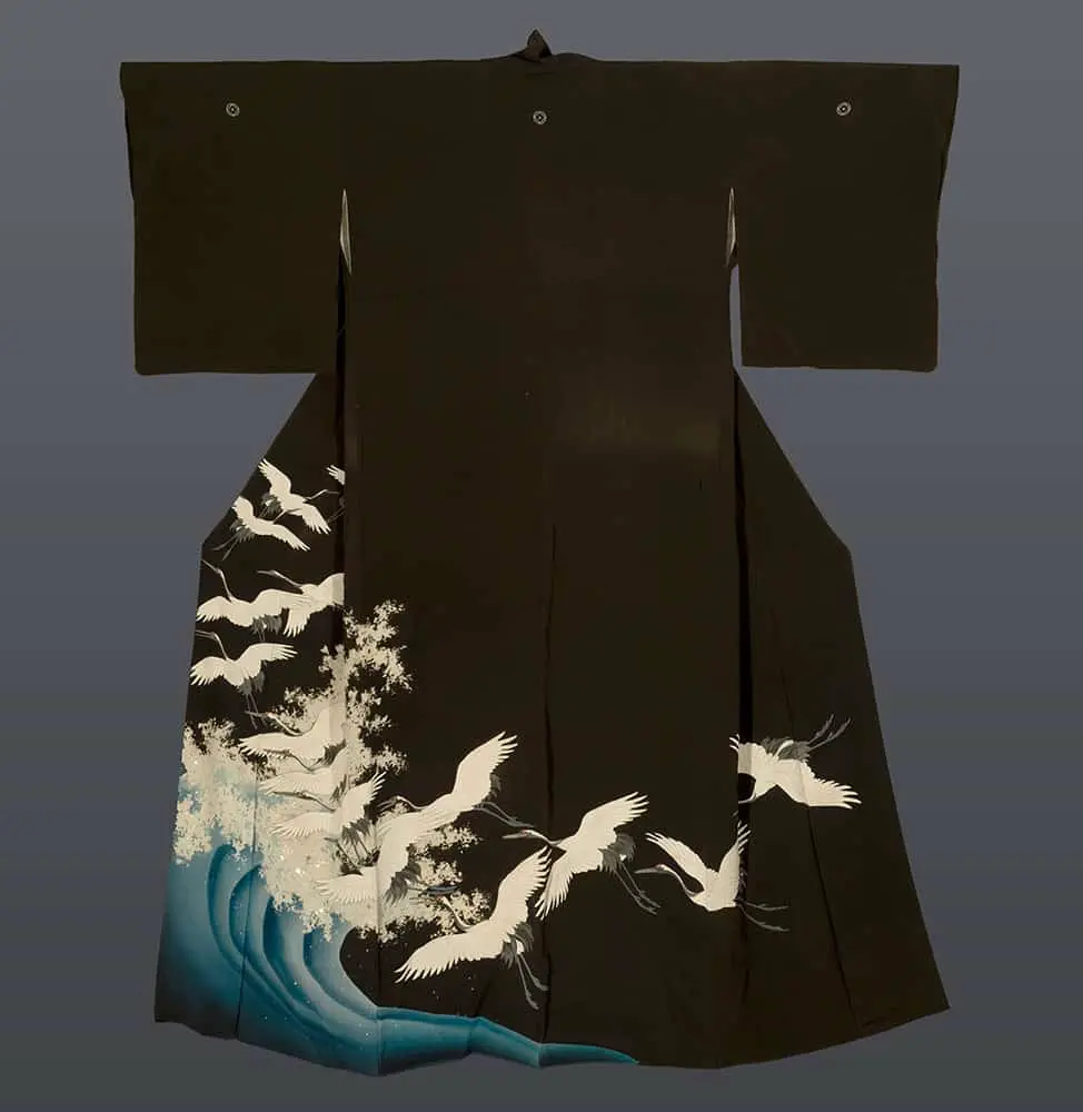 Yuzen-painted Kurotomesode