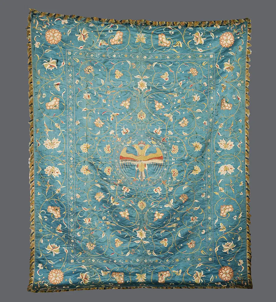 Macau Embroidered Coverlet