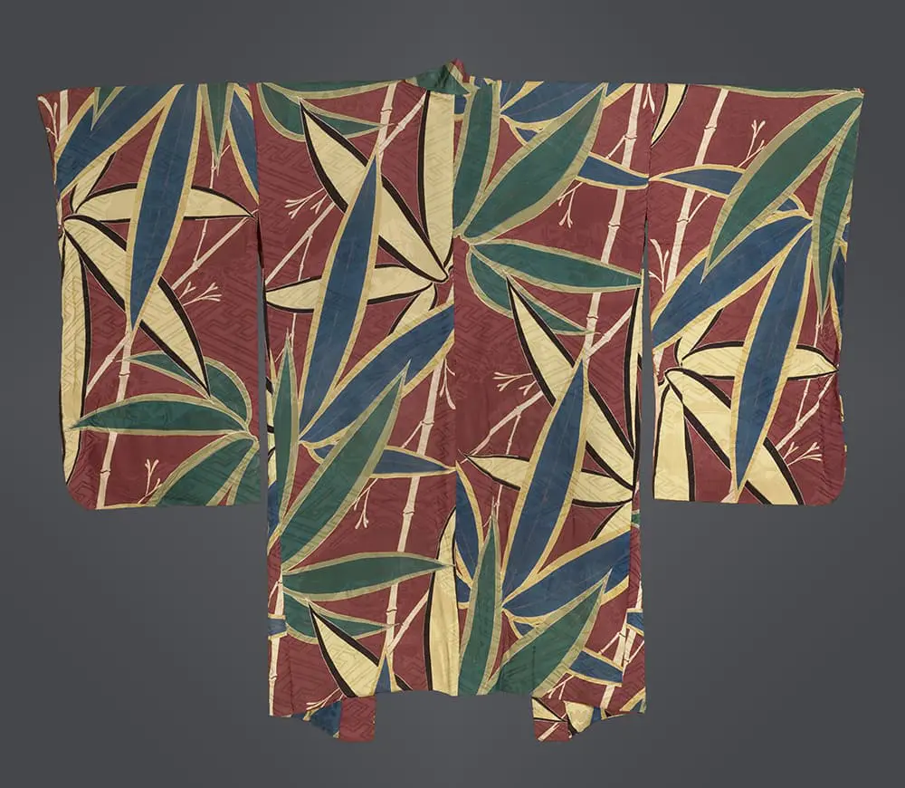 Bamboo-leaf-motif Haori
