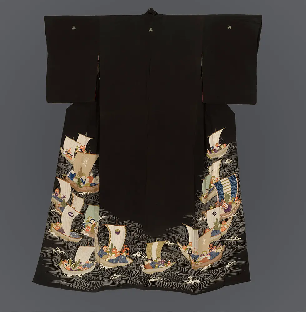 Yuzen-painted Geisha Hikizuri