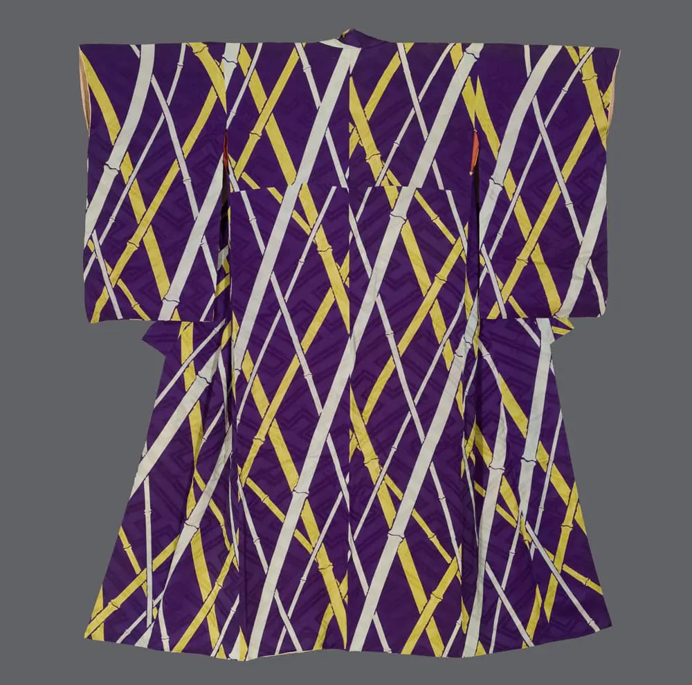 Bamboo-motif Kimono