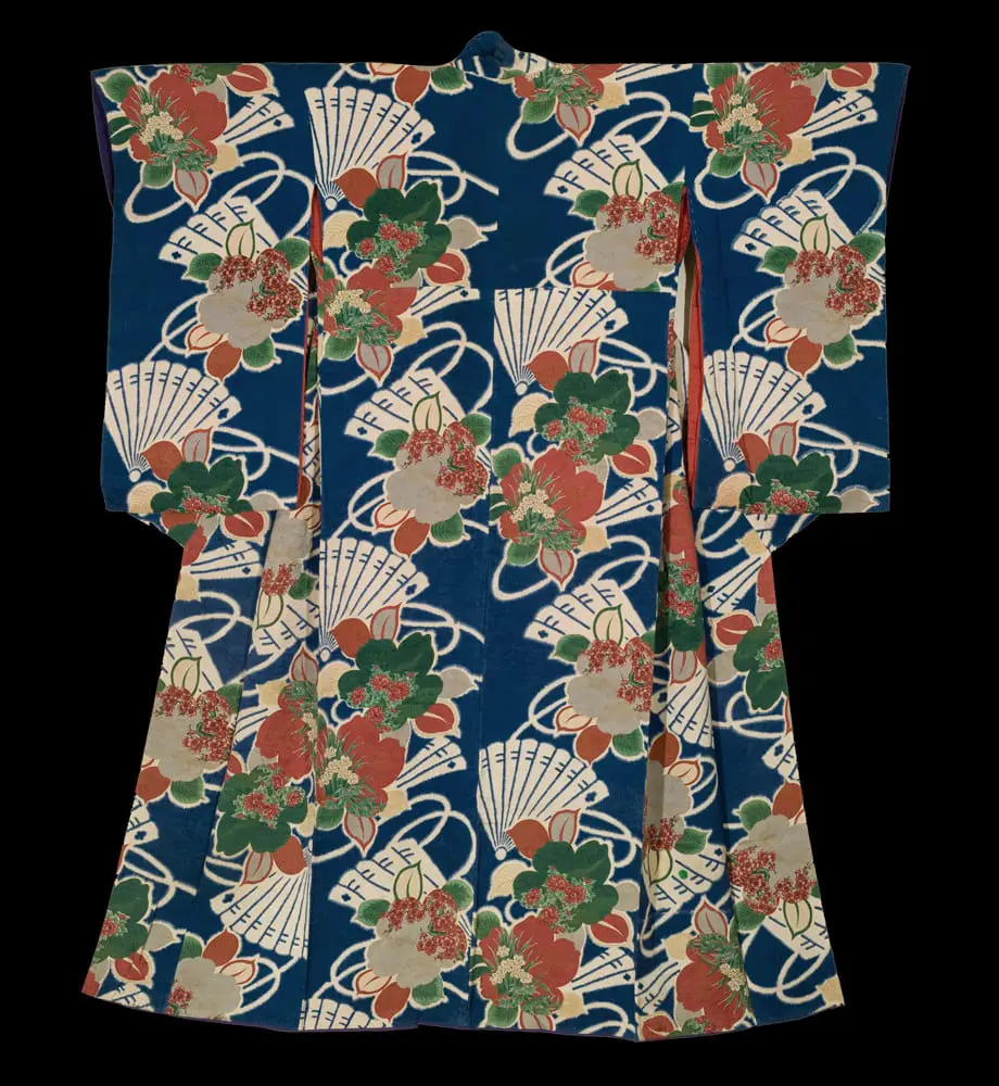 Stencil-dyed Kimono
