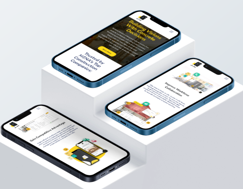 Amalwork iPhone Design - Construction App Promotion Palestine
