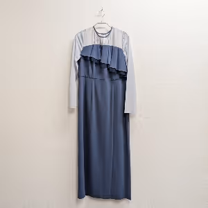 アシンメトリーラッフルドレス AIMER 1Lサイズ ブルー