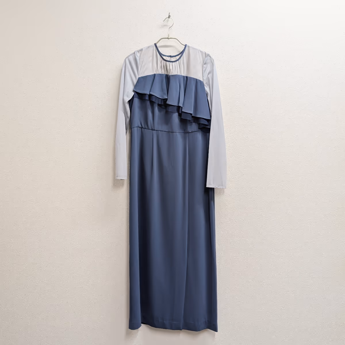アシンメトリーラッフルドレス AIMER 1Lサイズ ブルー