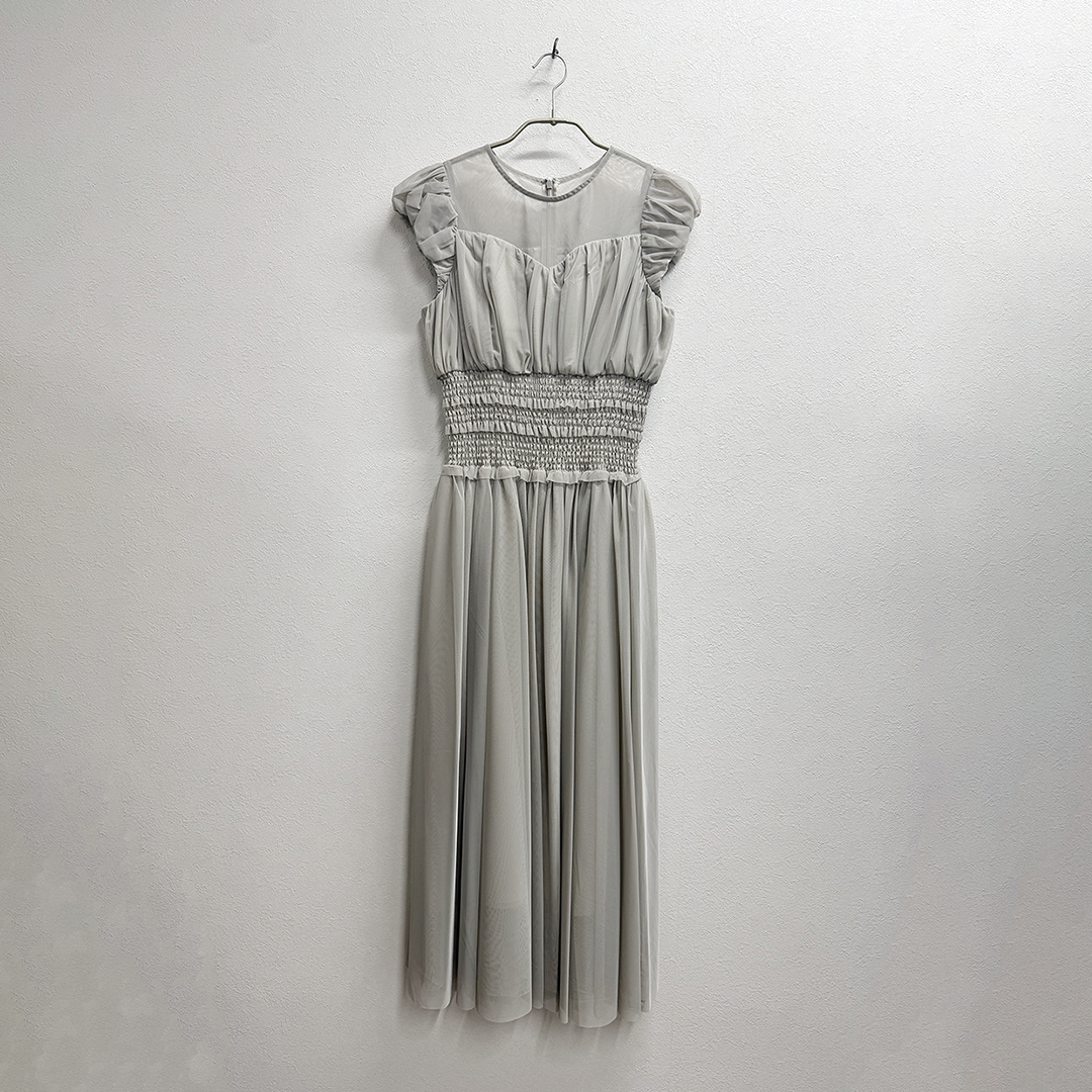 ウエストシャーリングチュールドレス M/Freeサイズ ベージュ