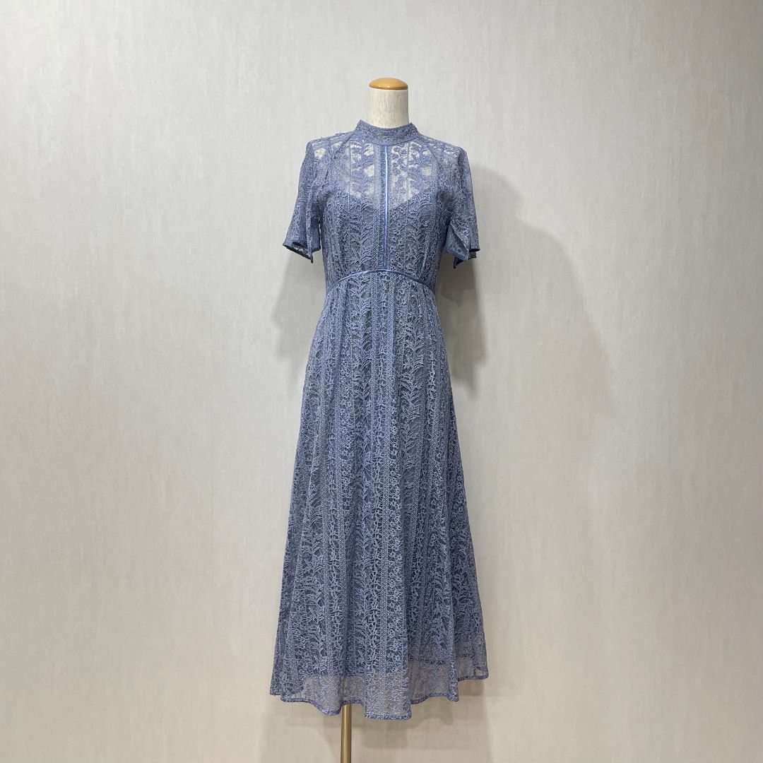 フローティング刺繍ドレス FRAY I.D M/Freeサイズ ブルー