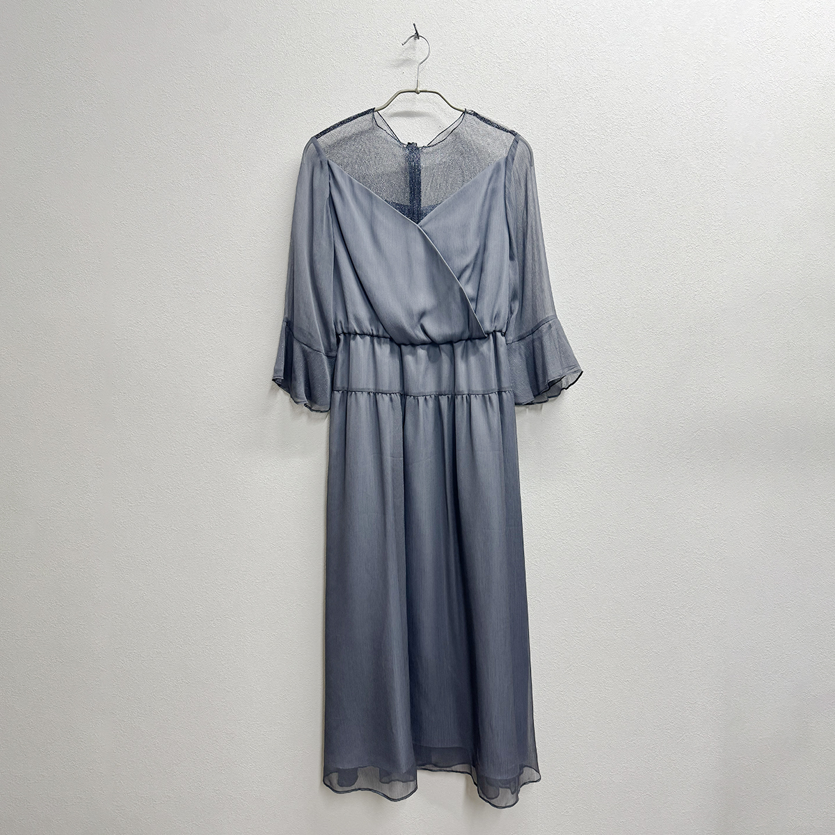  ラメチュールシフォンドレス Dorry Doll 1Lサイズ グレー