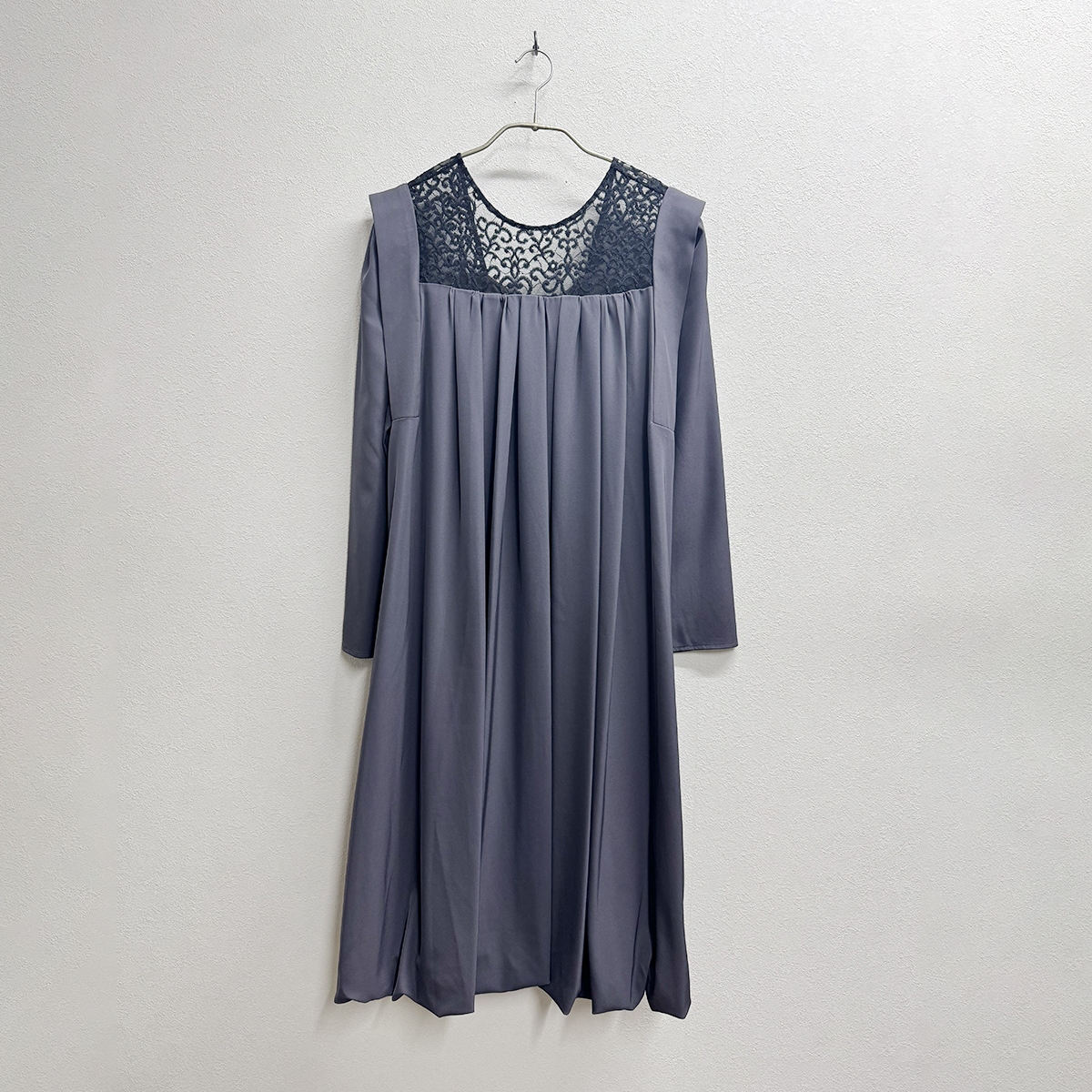 Reversible Balloon Silhouette Knee-Length Dress et.UNiVER 1Lサイズ グレー
