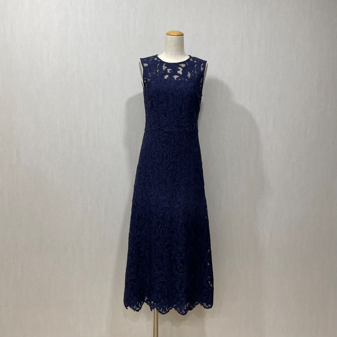 レースミッドドレス GRACE CONTINENTAL M/Freeサイズ ネイビー