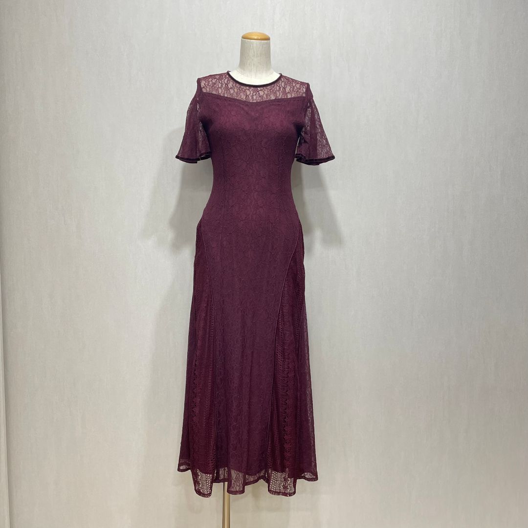 LADYウエストクロスナローウエストドレス LAGUNAMOON M/Freeサイズ レッド