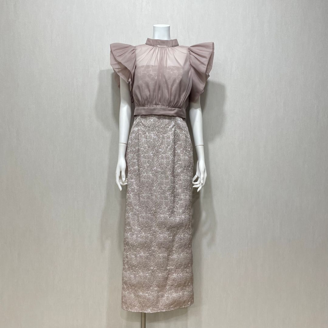 ボレロセットジャガードドレス Snidel M/Freeサイズ ピンク