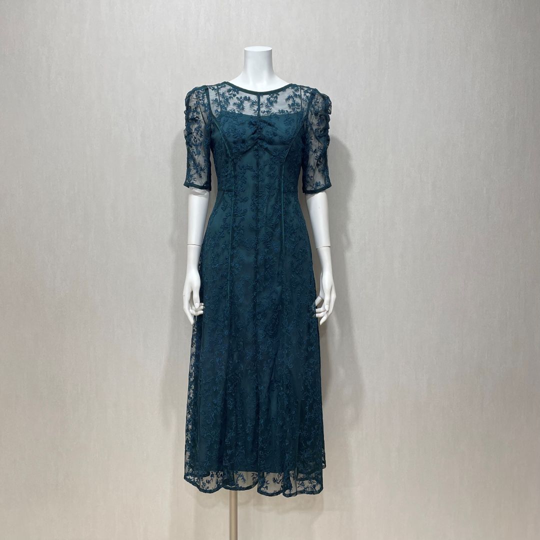 エンブロイダリードレス FRAY I.D Sサイズ グリーン