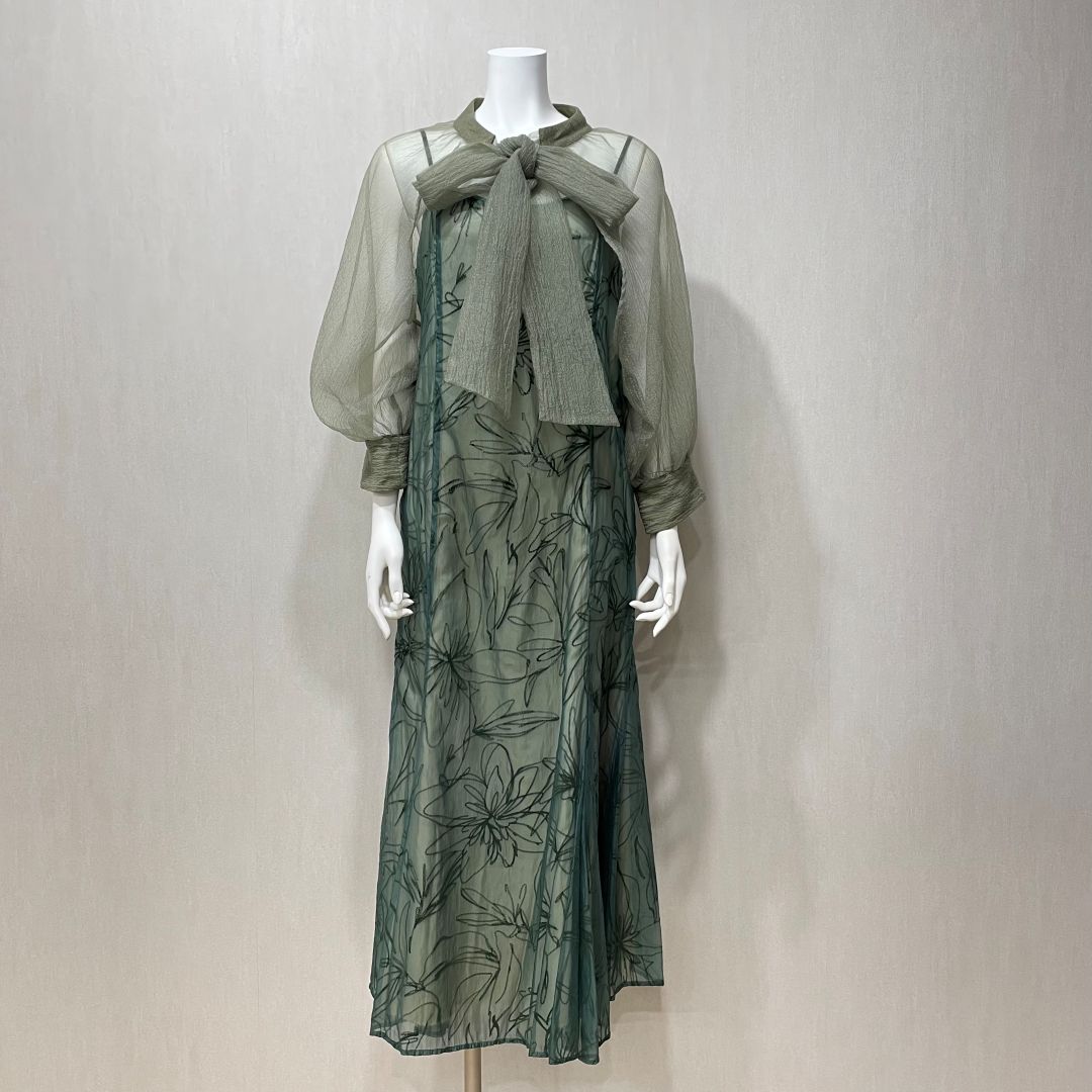 ボウタイボレロセットドレス Dorry Doll Sサイズ グリーン