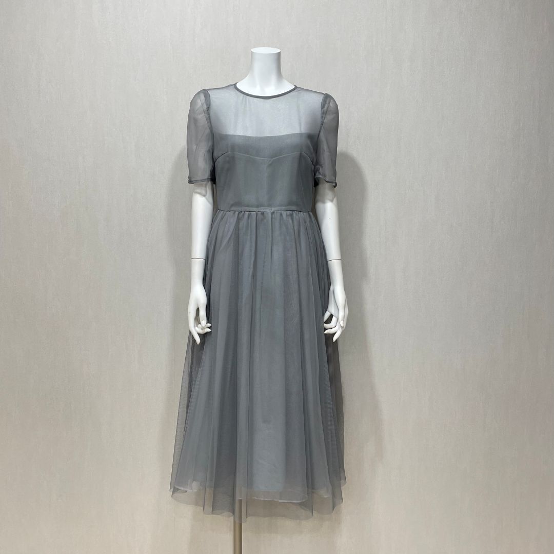 チュールオーガンジードレス kaene M/Freeサイズ グレー