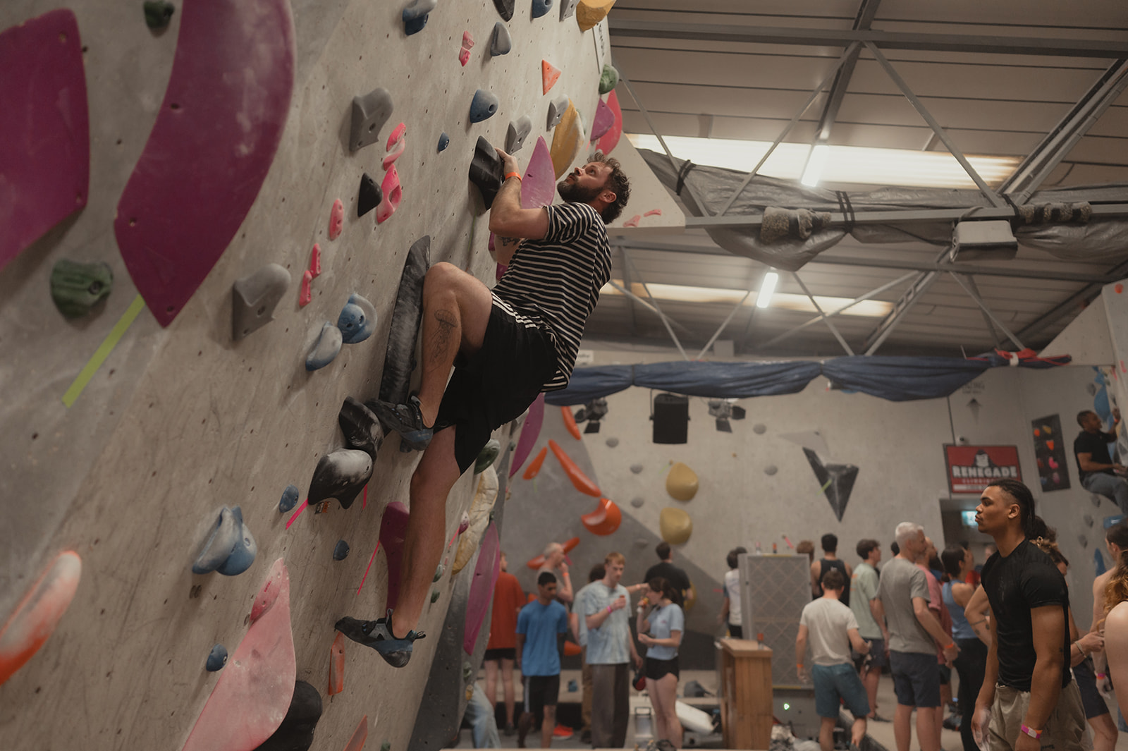 Charlie climbing at the font wandsworth